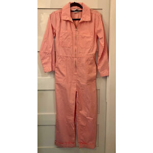 Urban Outfitters Pink Utility Jumpsuit Zip Front Women’s SP Petite